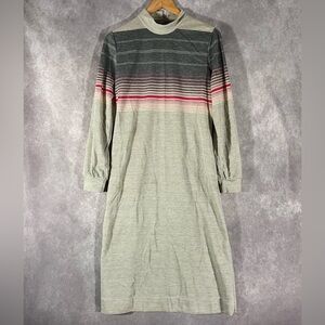 Vintage Krist Gudnason California Maxi Dress Women Medium Gray Mod **See Desc**